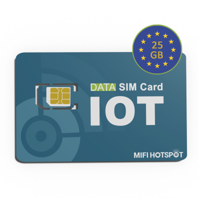 MiFi-connect Prepaid IoT data SIM card for Europe 25GB