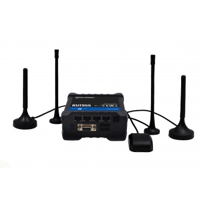 Teltonika RUT 955 V033B0 V2 4G LTE M2M Router 150 MBps IO-RS232/RS485 Global